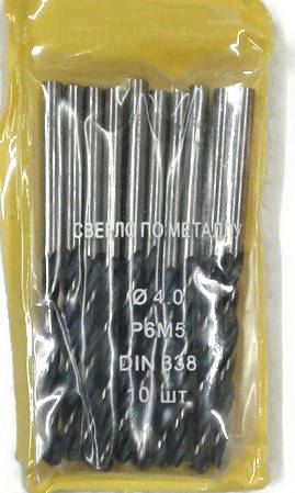

4.0х43х75 10шт сверла по металлу Werk HSS-R