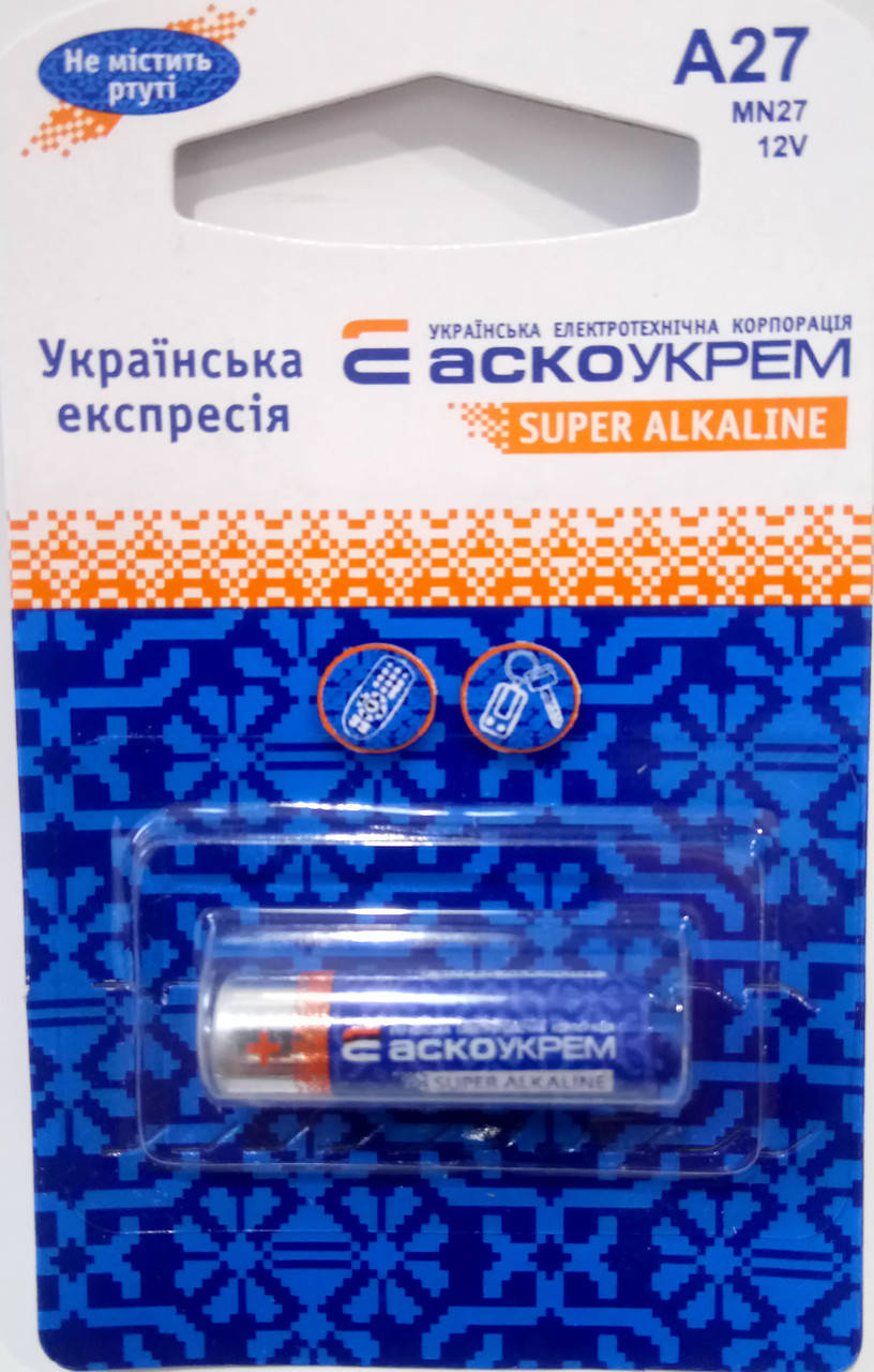 

Батарейка Аско A27 (1шт)
