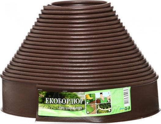 

Садовый бордюр "Экобордюр. ТИП 2",коричневый 20 м