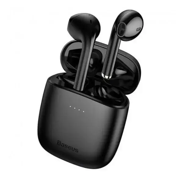 

Беспроводные наушники Baseus W04 Black вкладыши с микрофоном, Черный