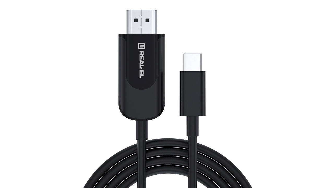 

Кабель REAL-EL CHD-180 Type C- HDMI 4K 60Hz черный