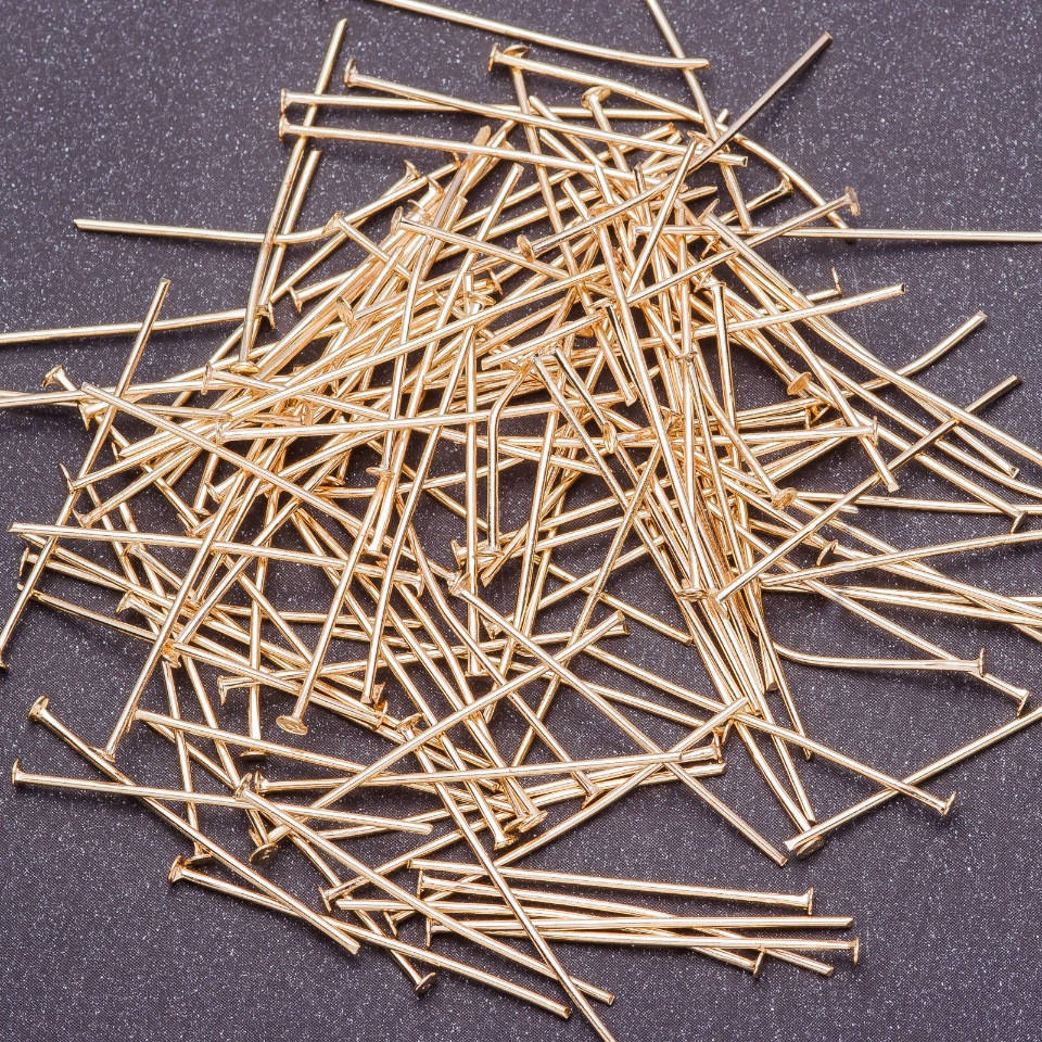 

Фурнитура Пин L-40мм шляпка "гвоздик" желтый металл 1кг