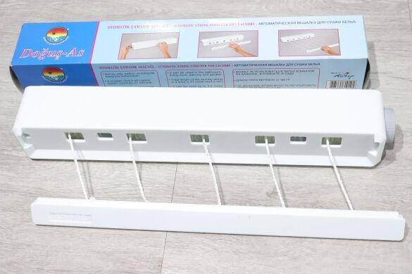 

Сушилка раздвижная для белья Dogus 4.2 м навесная автоматическая инерционная вешалка для сушки, Белый