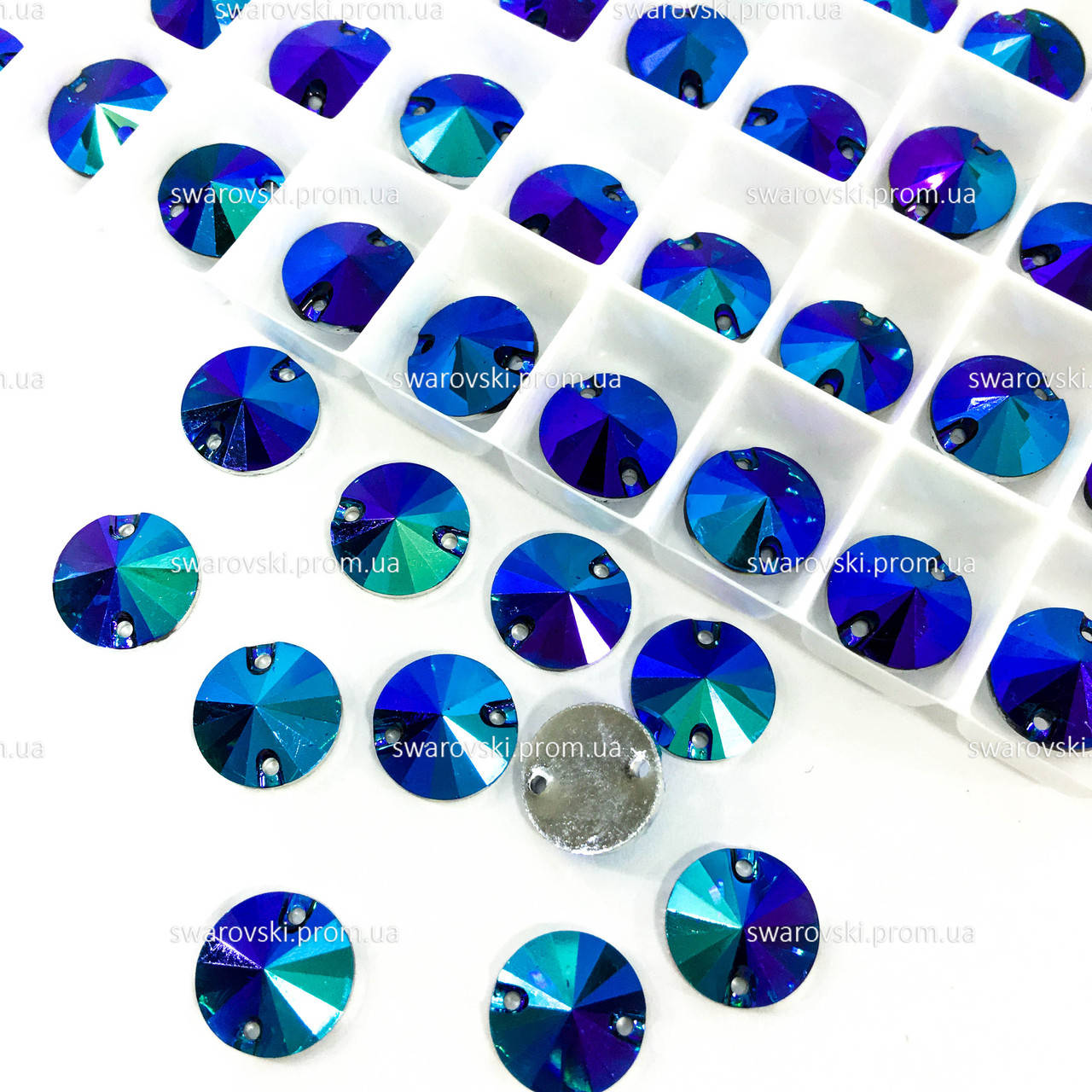 

Пришивные камни 12mm(синтетич.стекло).Цвет Sapphire AB.*1шт