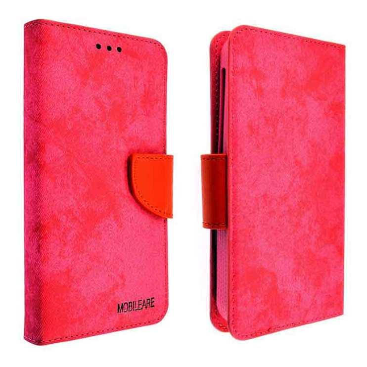 

Универсальный чехол-книжка Mobileare с кармашком для визиток (документов) для смартфонов 5.0"-5.5", Розовый