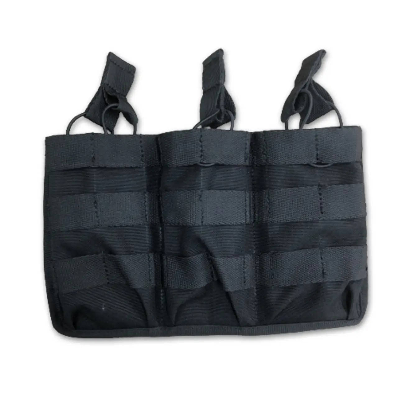 

Подсумок тройной под магазины АК черный с системой MOLLE