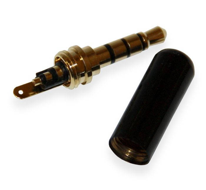 

Штекер 3,5мм стерео 4pin Sennheiser чёрный, Черный