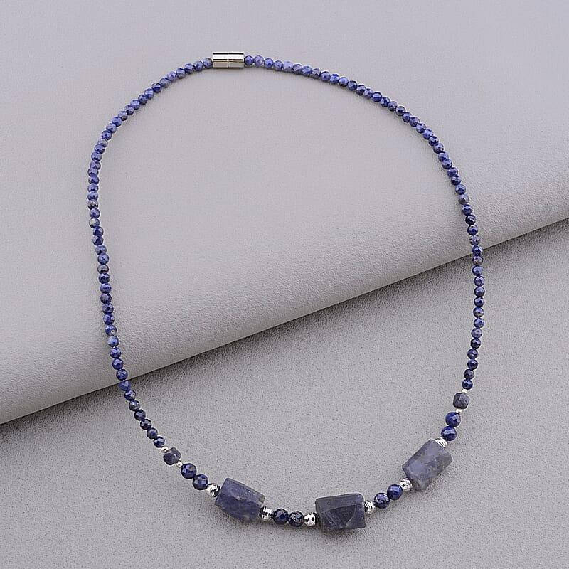

Бусы на шею из натурального камня Сапфир 39,5 см