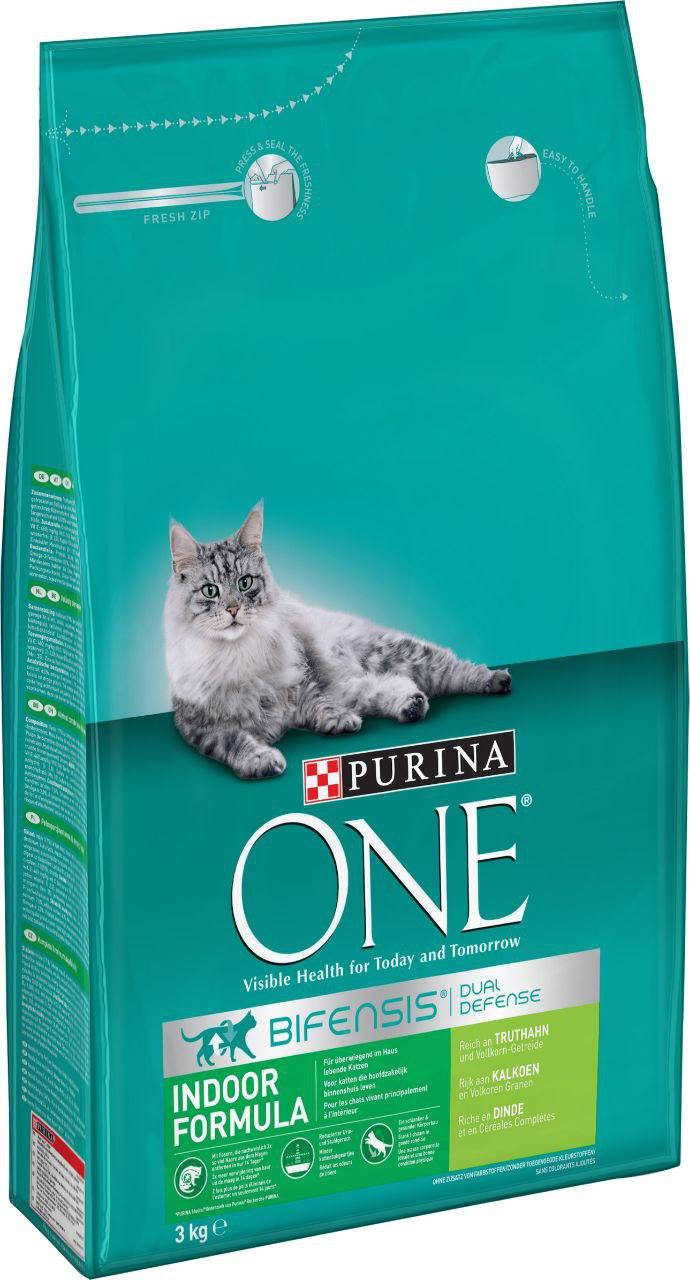 

Сухой корм для кошек Purina One Indoor Formula Cat Turkey 3 кг