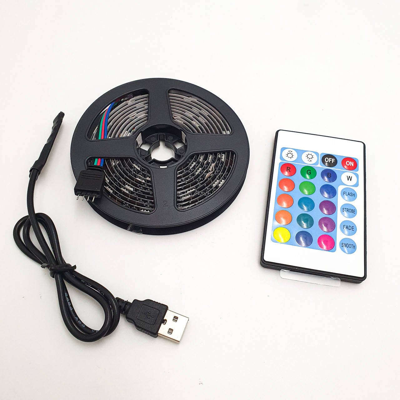 

Светодиодная Led лента RGB от USB с пультом (2 метра)