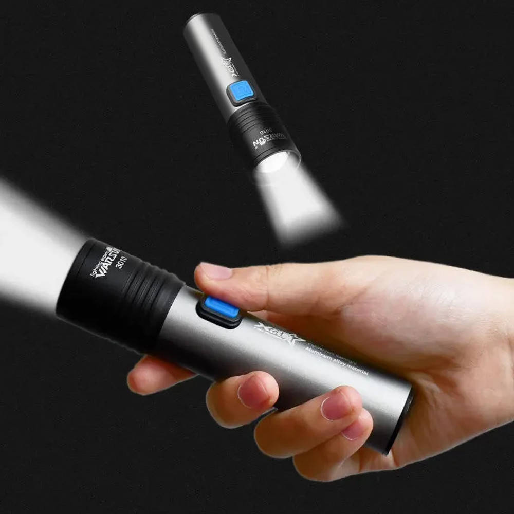 

Ручной аккумуляторный фонарь USB BL K31 / Карманный светодиодный фонарик / Фонарик с аккумулятором, Серый