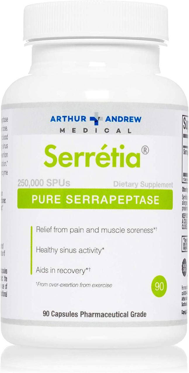 

Arthur Andrew Serretia / Серреция серрапептаза 250.000 SPU 90 капсул