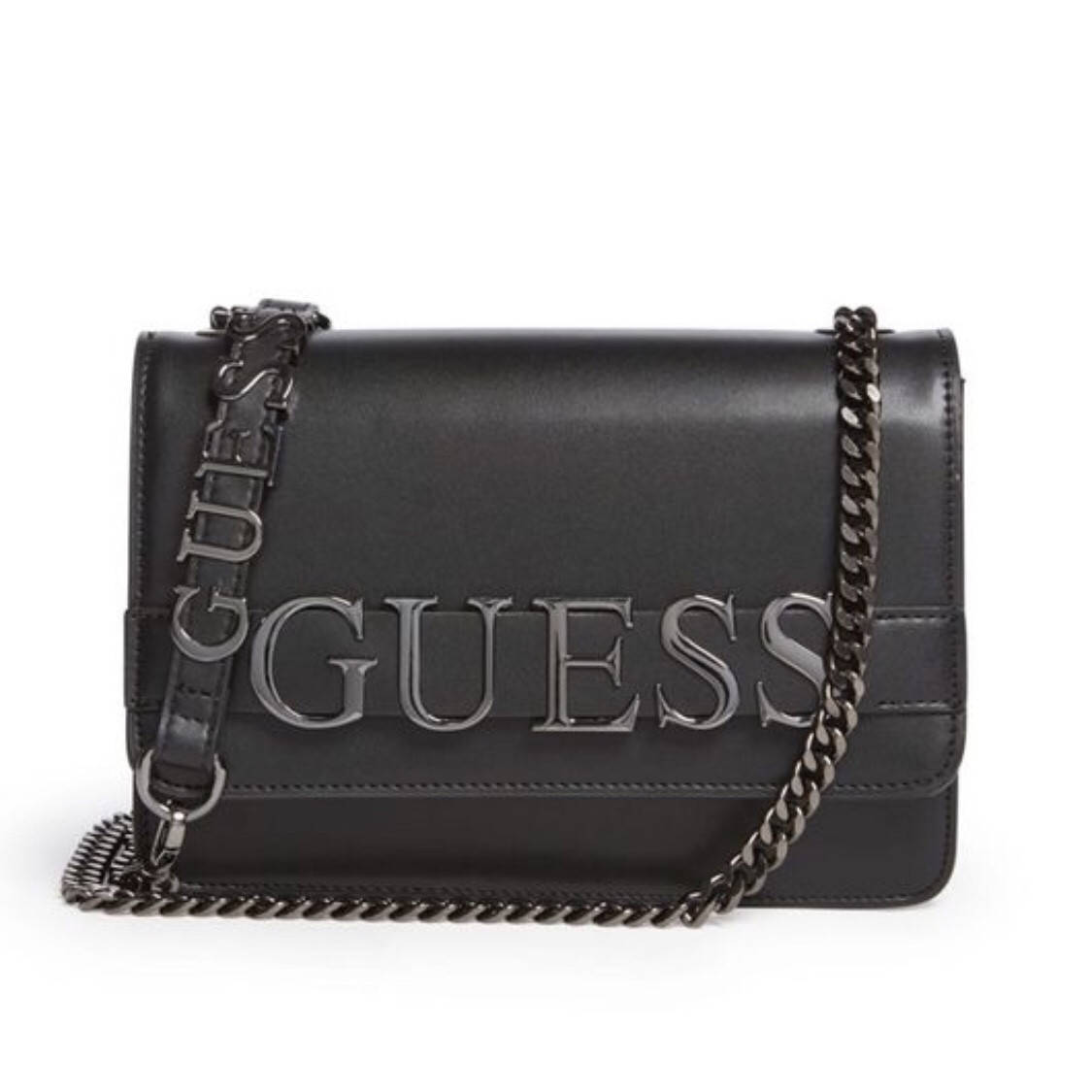 

Женская сумка кросс-боди на цепочке GUESS 19GF-329 черная, Черный