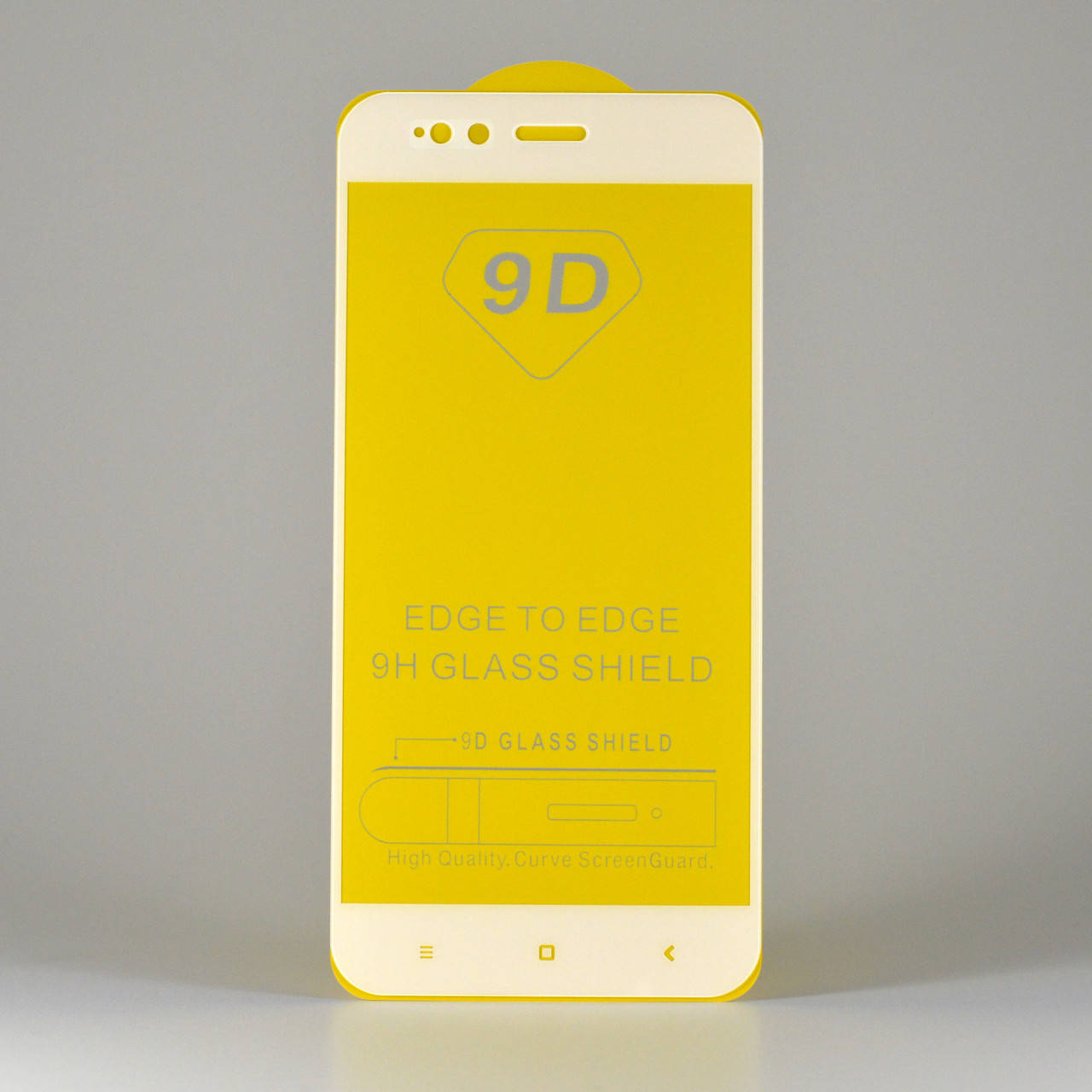 

Защитное стекло на Xiaomi Mi A1 белое клей по всей поверхности, Белый
