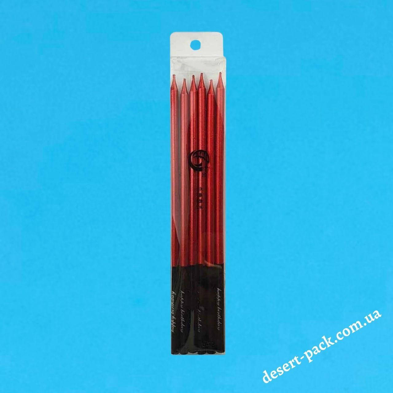 

Свечи на торт "Elite" 16 см (6 шт.) красные