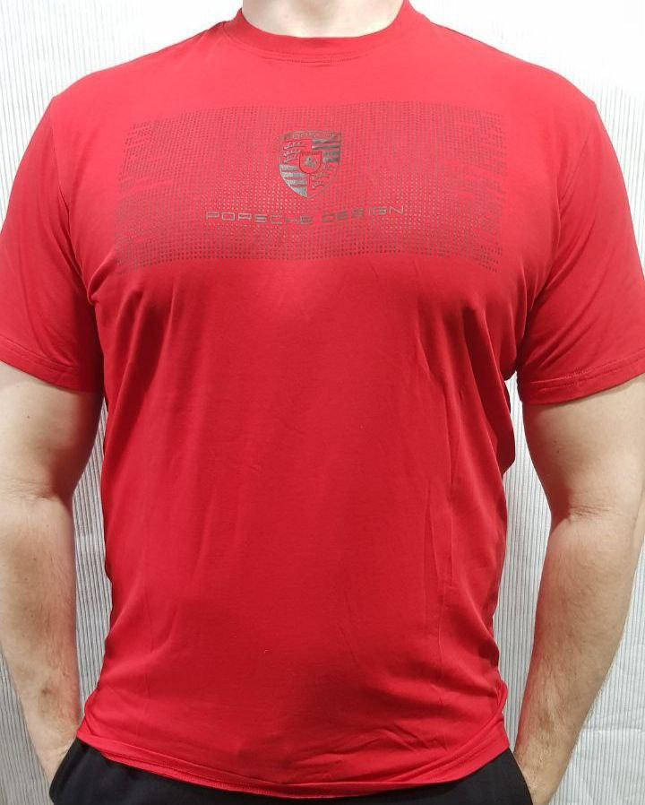

Мужская спортивная футболка Adidas Porsche красная трикотаж коттон 3XL, Красный