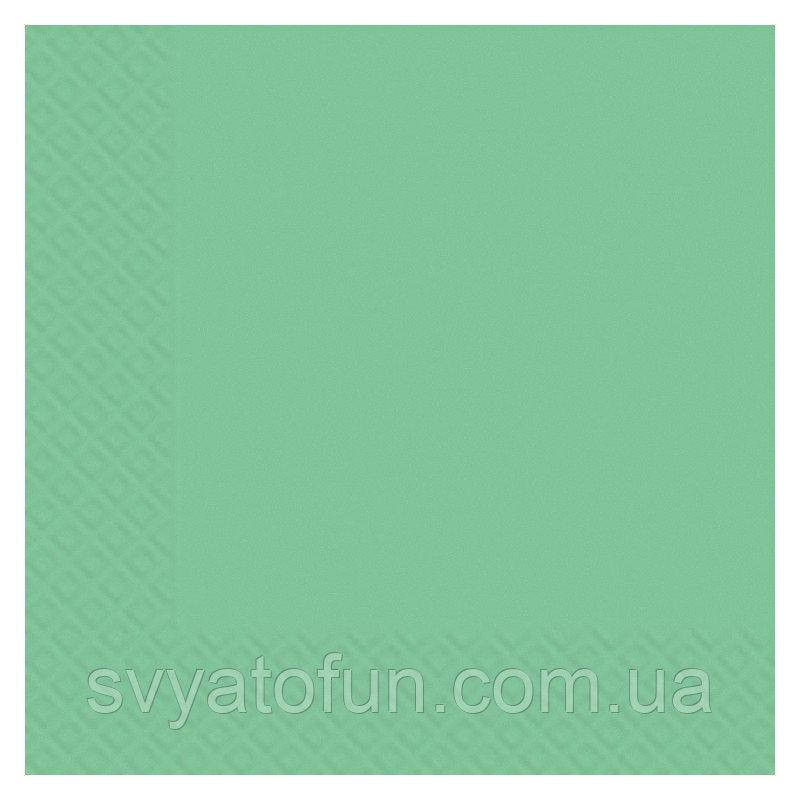 

Салфетки однотонные бирюзовые 33х33см 18шт/уп