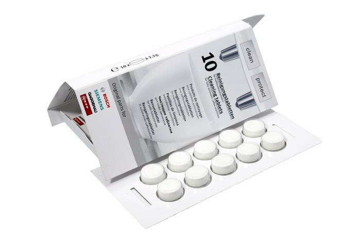 

Таблетки для чистки кофемашин Bosch, Siemens, Gaggenau, Neff 00311769 (10 штук)