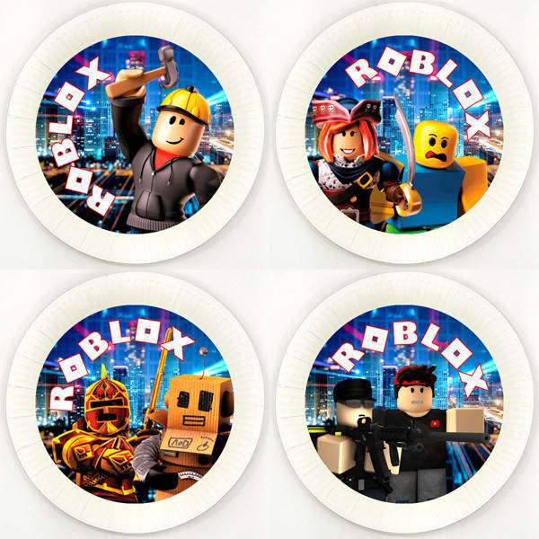 

Тарелки одноразовые бумажные " РОБЛОКС ( Roblox ) " в ассортименте