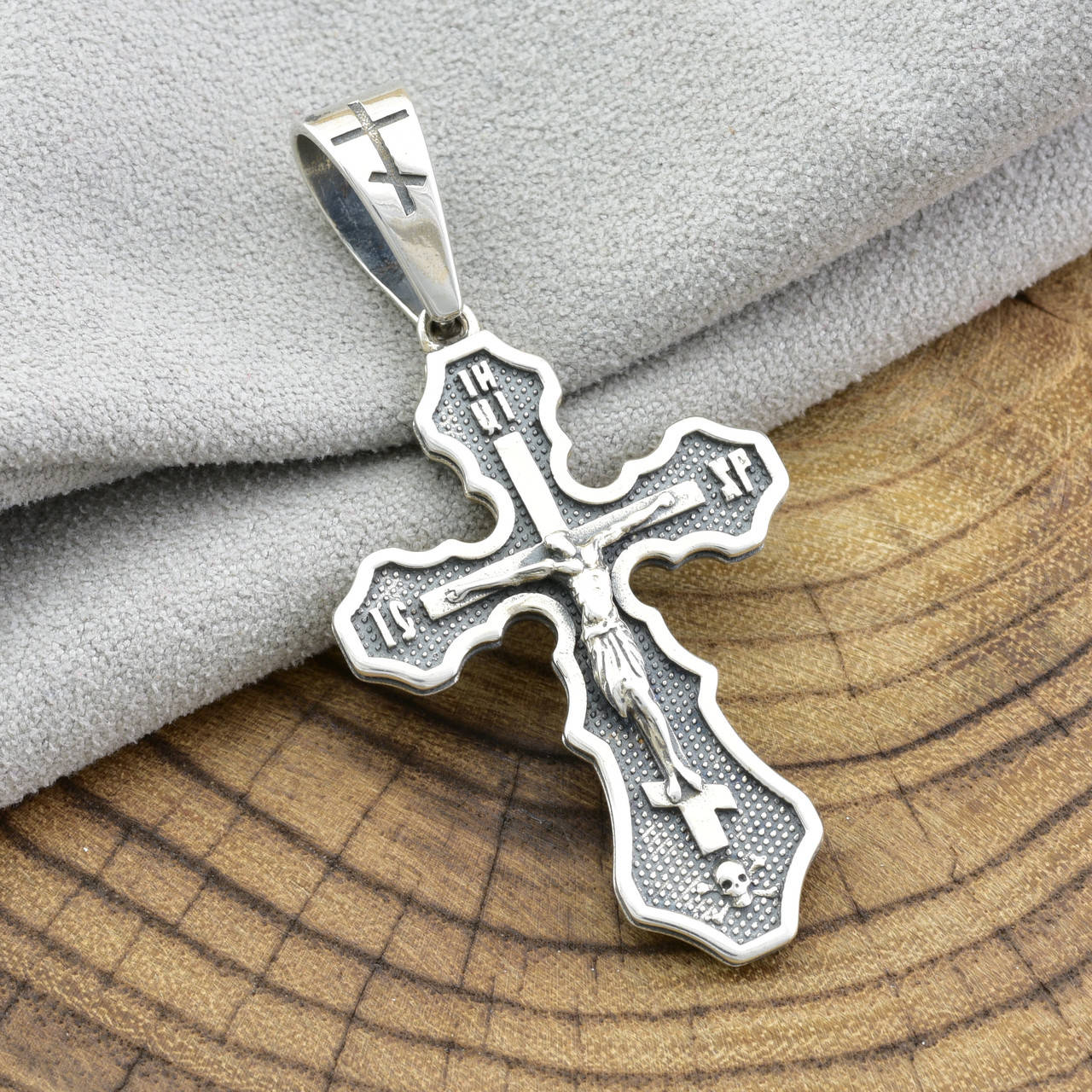 

Серебряный крест Спаси и сохрани 989БС размер 50х25 мм вес 5.5 г