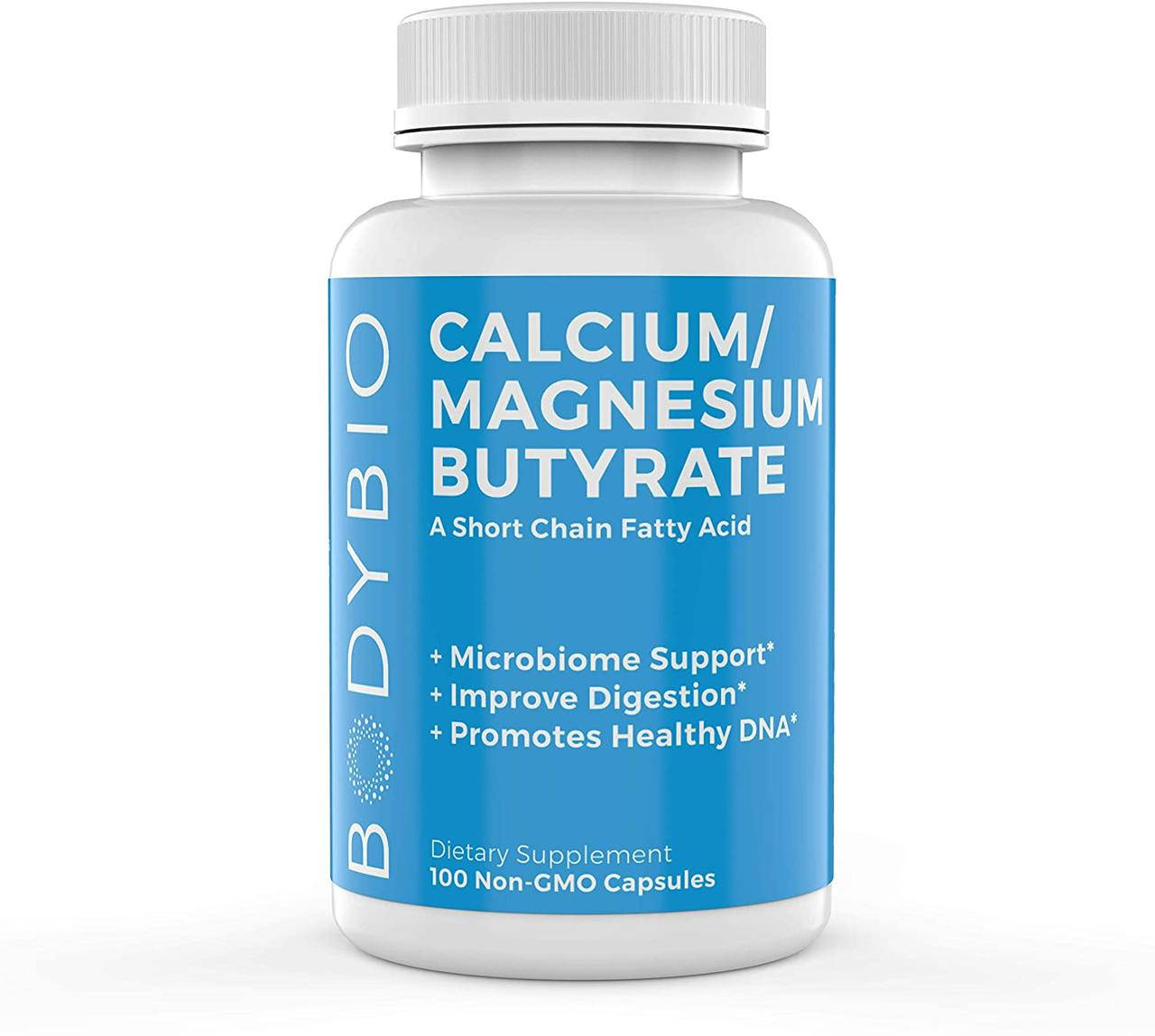 

BodyBio Butyrate Cal-Mag / Бутират с кальцием и магнием 100 капс