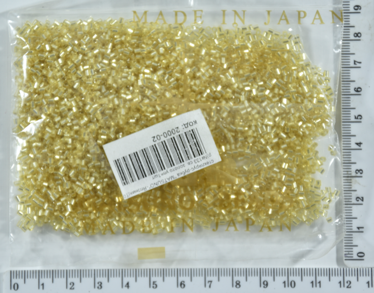 

Стеклярус рубка "MATSUNO" Япония 50гр №133 св. золото уп=1шт