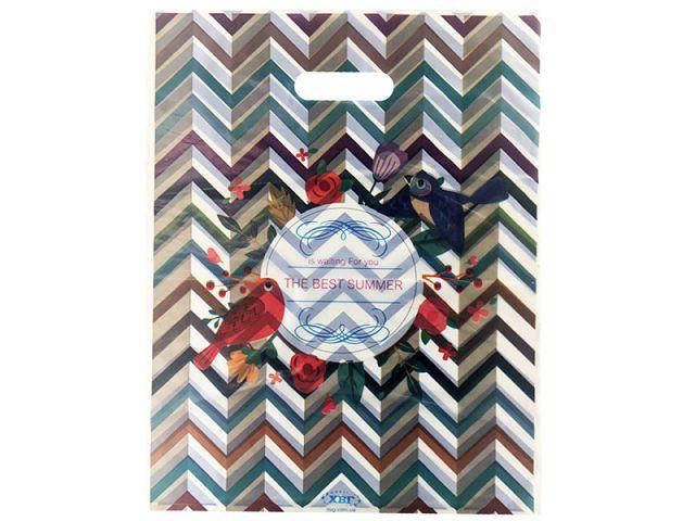 

Пакеты с вырубной ручкой (35*42)"Ретро - птицы " ХВГ (25 шт)