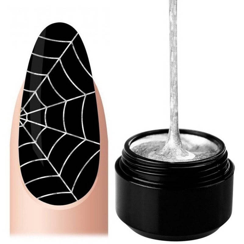 

Гель-краска паутинка для дизайна ногтей Spider gel 8 мл, серебристая, Золотистый