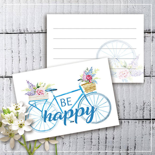 

Мини открытки "Be Happy" (10 штук)