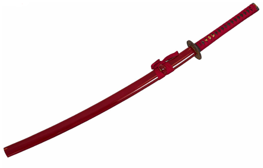 

Самурайский меч мэйо, японская катана самурай Katana рукоять из дерева со шнуровкой и эко кожей, подставка