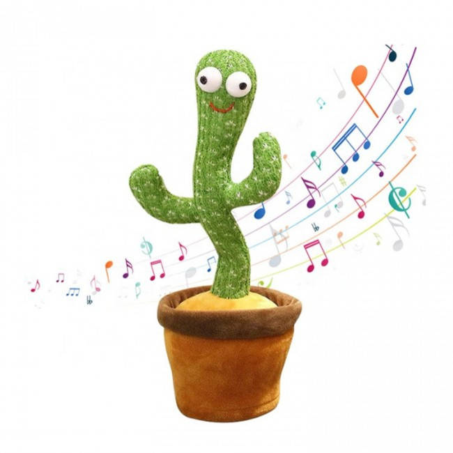 

Танцующий кактус 120 русских хотовых песен с подсветкой Dancing Cactus, Зелёный