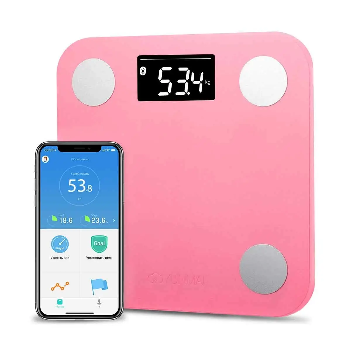 

Весы YUNMAI Mini Smart Scale Pink (M1501-PK)