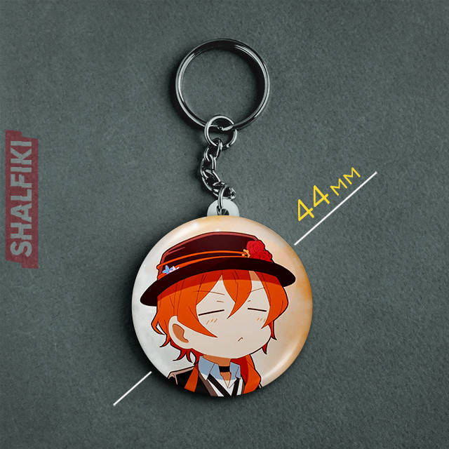 

"Чуя Накахара (Проза бродячих псов / Bungo stray dogs)" брелок круглый Ø44 мм, Разные цвета