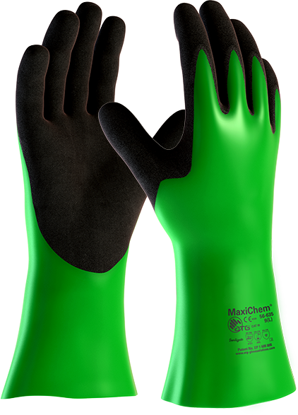 

Удлиненные перчатки КЩС MaxiChem® 56-635, Зелёный