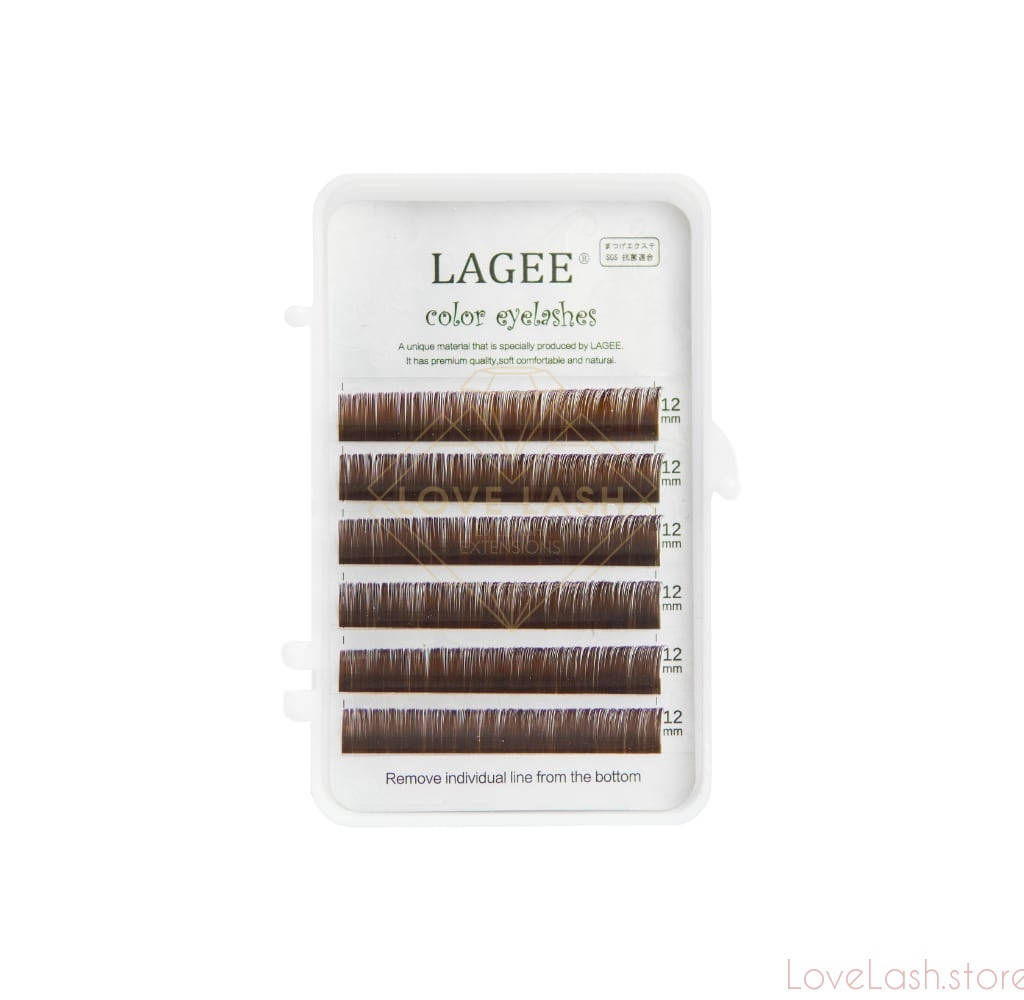 

Коричневые ресницы Lagee C, 0.10, 12