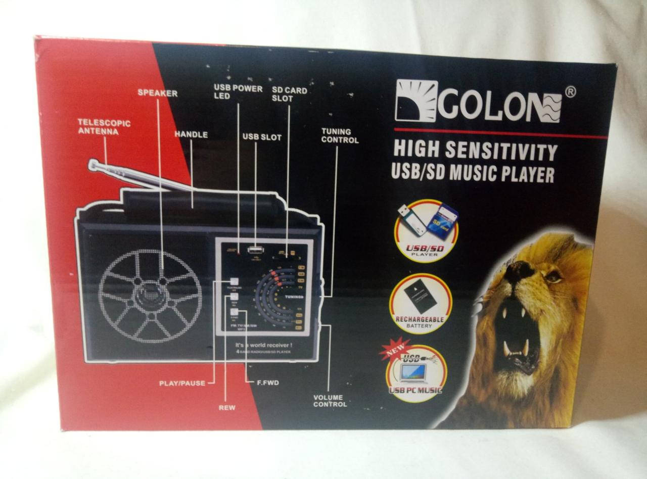 

Радиоприёмник GOLON RX-9922 USB/SD/FM, колонка радио