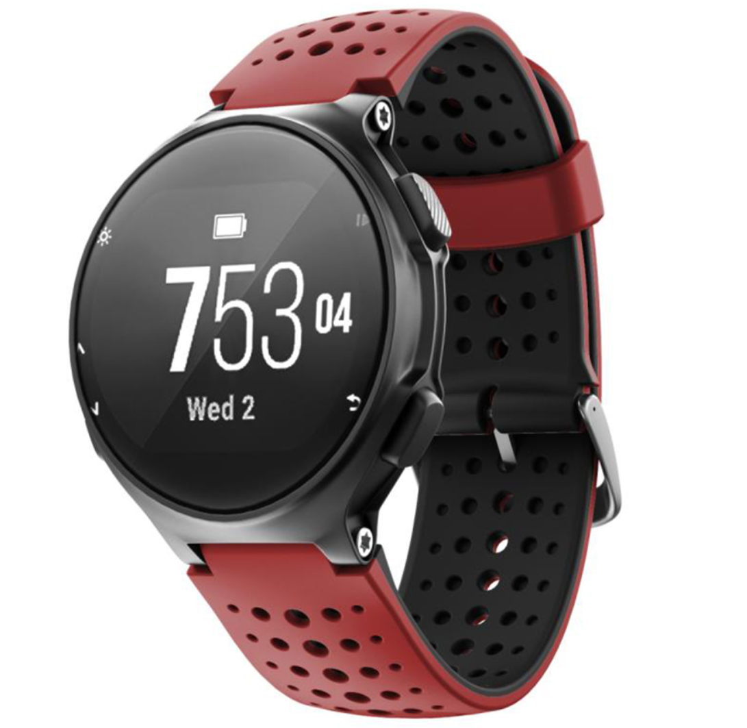 

Ремінець силіконовий для Garmin Forerunner 220/230/235/620/630/735 Червоно-Чорний