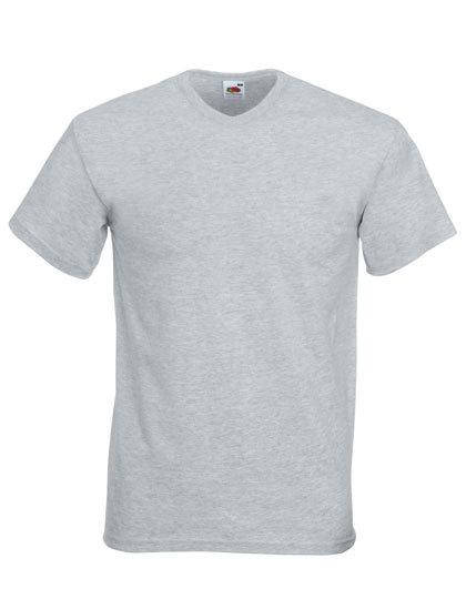 

Мужская футболка с V-вырезом Fruit of the loom V-neck 100% хлопок Светло-серый, XL