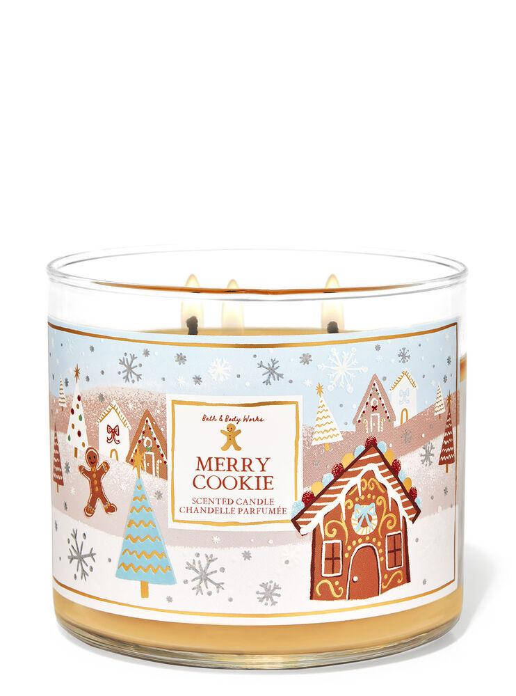 

Ароматическая свеча Bath & Body Works - Merry Cookie, Золотистый