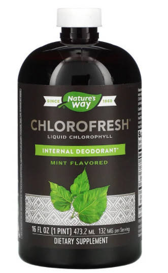 

Nature's Way, Chlorofresh, жидкий хлорофилл, с ароматом мяты, 473,2 мл