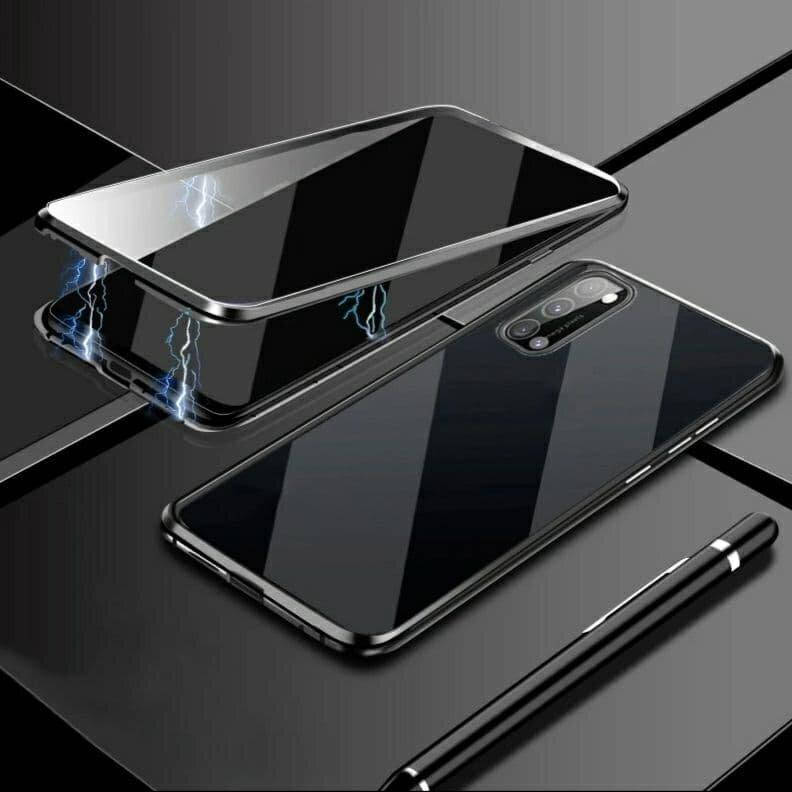 

Магнитный чехол с защитным стеклом для Oppo A52 цвет Чёрный