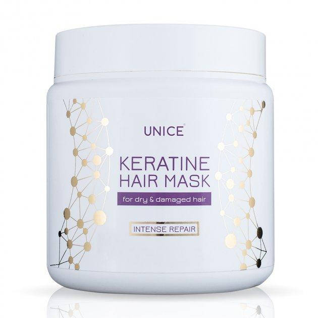 

Восстанавливающая маска с кератином для сухих ослабленных волос 500 мл Unice