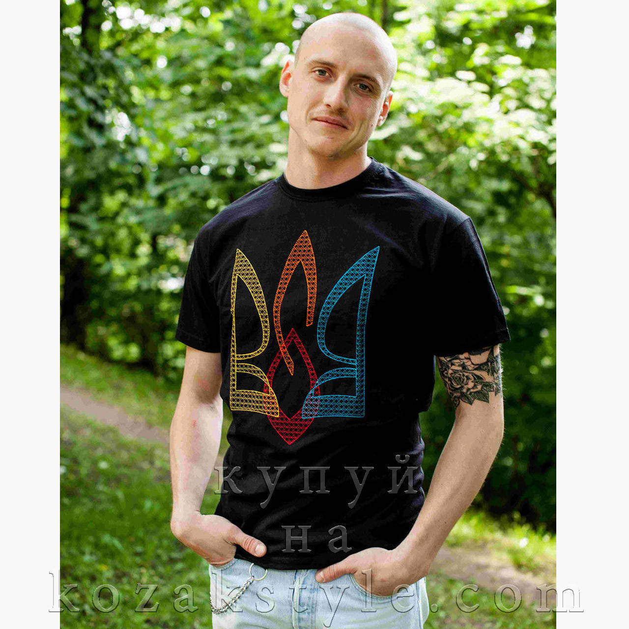 

Футболка Воля з вишитим тризубом XL