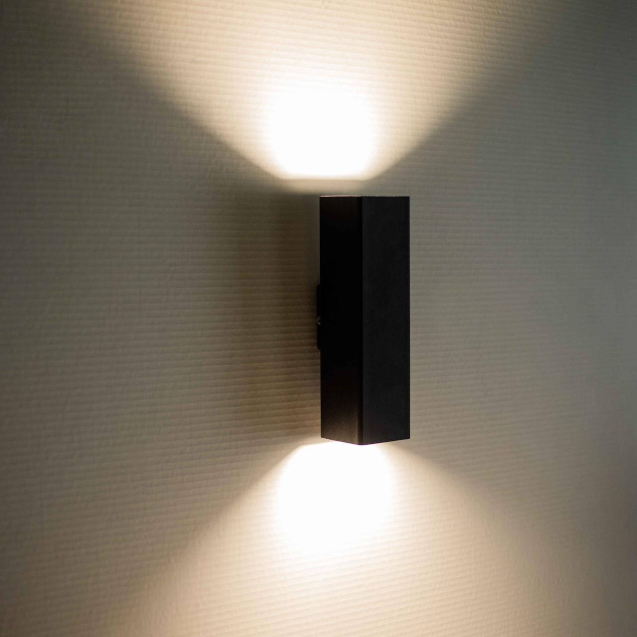 

Светильник настенный бра под две лампы Е27 100lamp SQ 2206 квадрат (616014), Черный