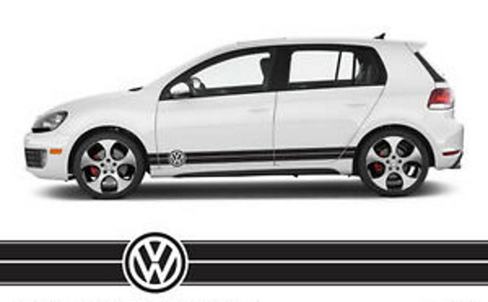 

Наклейки на авто - Тюнинг полосы "Volkswagen Logo" 12х180 см х 2 шт, Белый