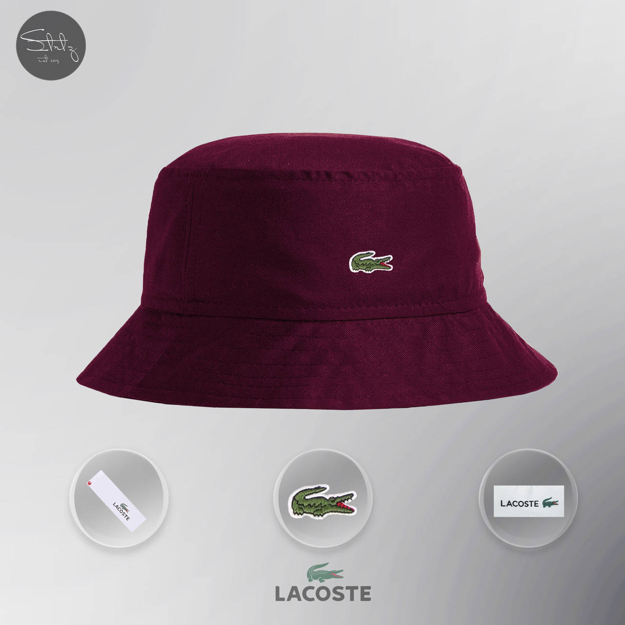 

Панама Lacoste однотонная Лакоста фиолетового цвета