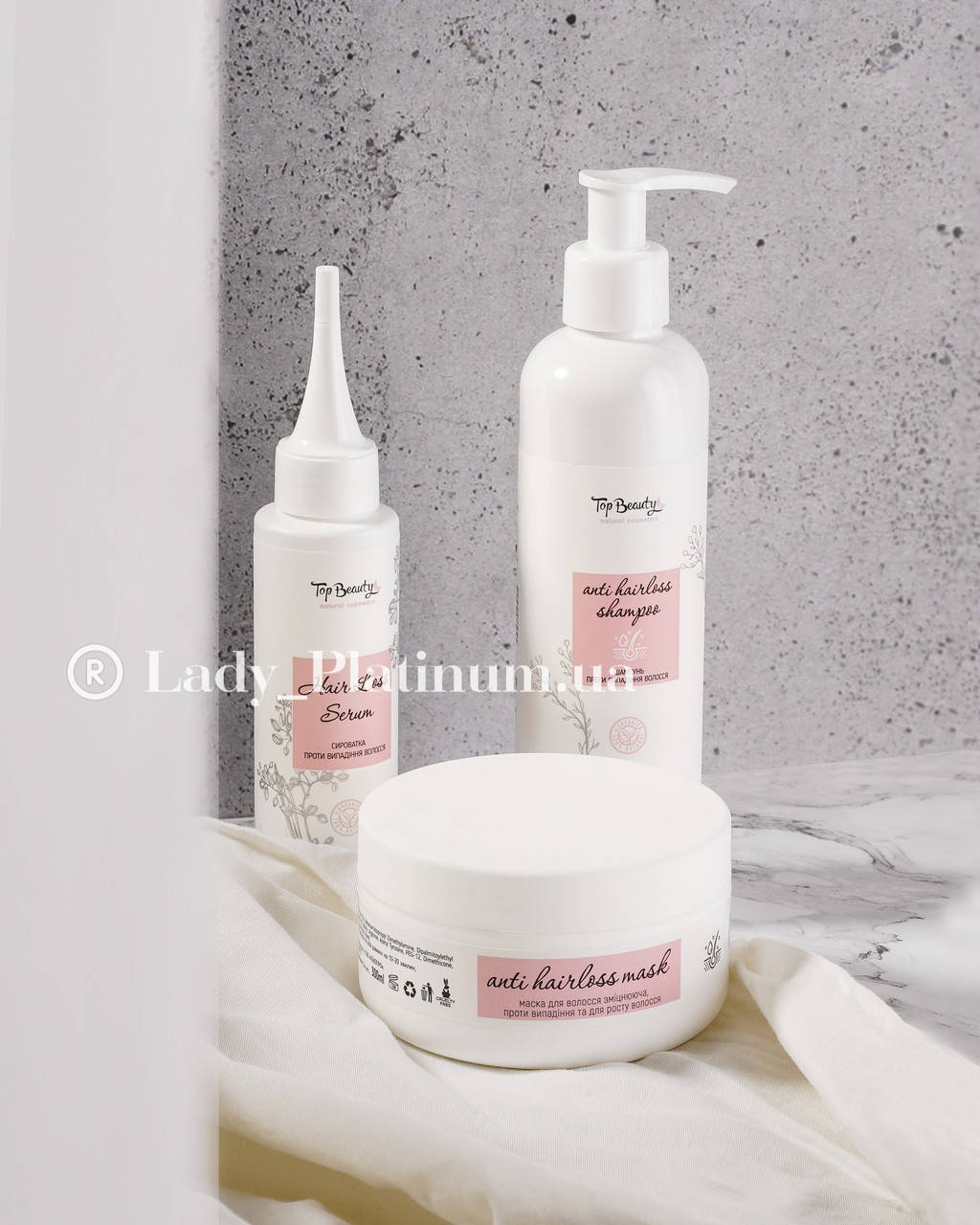 

Безсульфатный набор против выпадения и для роста волос Top Beauty