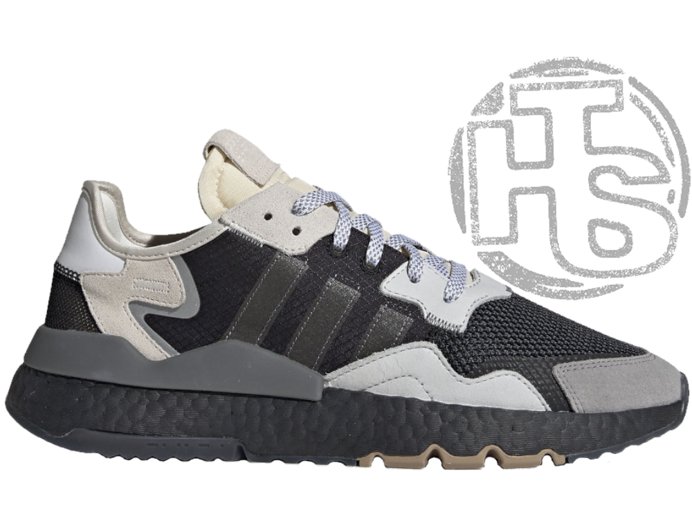

Мужские кроссовки Adidas Nite Jogger Core Black Carbon BD7933, Черно-белый