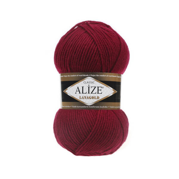 

390 Пряжа Alize Lanagold вишня
