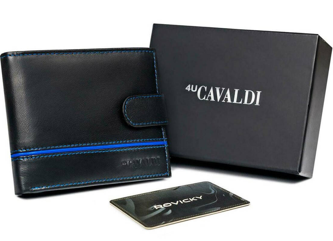 

Кошелек мужской кожаный 4U CAVALDI N992L-P-CGN-1638 черный Черный BLK/BLUE